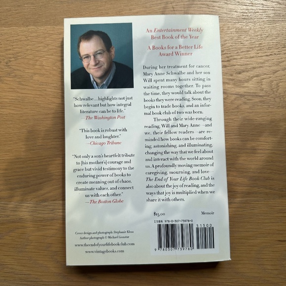 The End of Your Life Book Club: A Memoir by Will Schwalbe · Paperback Book - Picture 2 of 3